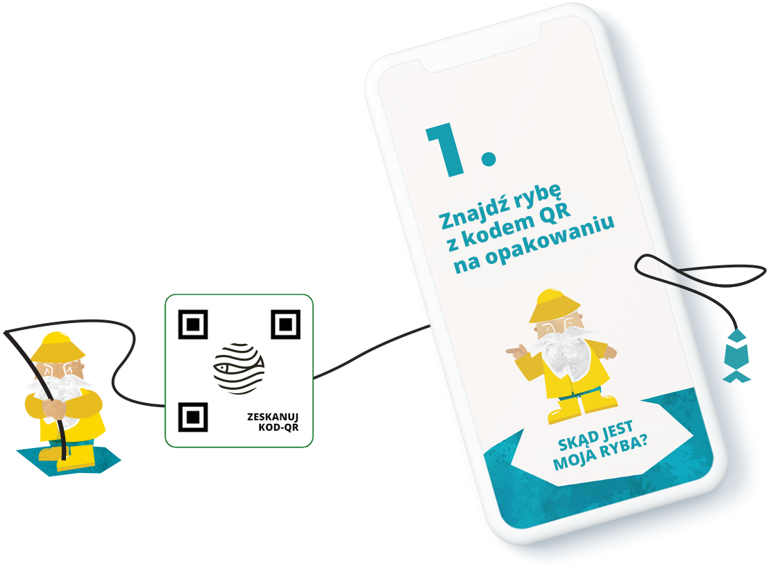 Find a fish with QR Code in your store